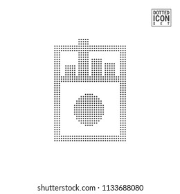 Cigarettes Dot Pattern Icon. Tobacco Shop Dotted Icon Isolated on White Background. Vector Illustration of Cigarettes. Vector Background for Banner, Certificate, Poster Design, Visiting Card.