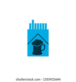 Cigarettes icon colored symbol. Premium quality isolated tobacco element in trendy style.