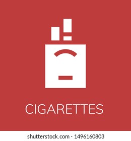  Cigarettes icon. Editable  Cigarettes icon for web or mobile.