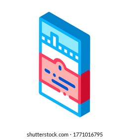 Cigarettes Icon Vector. Isometric Cigarettes sign. color isolated symbol illustration