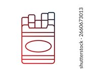 cigarettes icon with white background vector stock illustration
