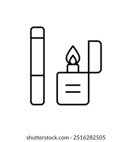 cigarettes icon with white background vector stock illustration