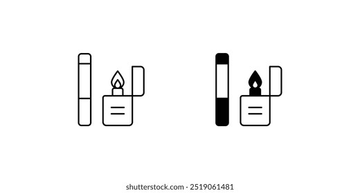 cigarettes icon with white background vector stock illustration