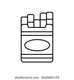 ícone de cigarros com fundo branco vetor ilustração stock