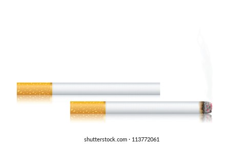 Cigarettes. Illustration on white background.