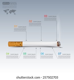 Cigarettes infographics,vector