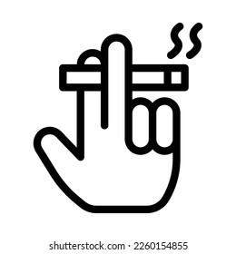 cigarettes line icon illustration vector graphic