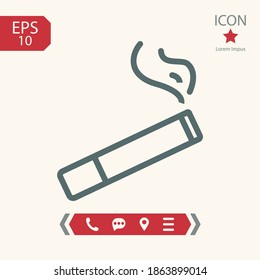 cigarettes line icon, outline vector illustration.