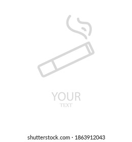 icono de línea de cigarrillos, ilustración de vector de contorno.