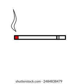 Cigarettes on isolated white background, vector illustration, simple vector cigarette icon
