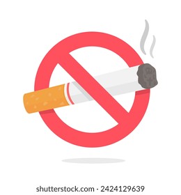 Cigarettes release toxic fumes that damage the lungs. Sign prohibiting smoking in public places. 2d animation.