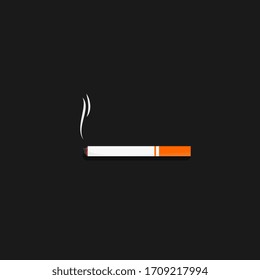 The Cigarettes and smoke. vector Illustration. template