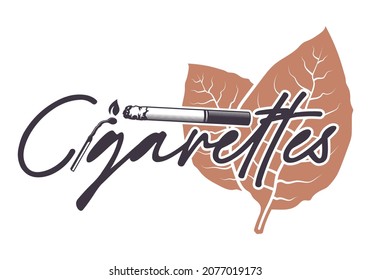 Cigarettes Vintage emblem logo design