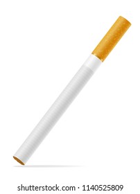 cigarettes with yellow filter stock vector illustration isolated on white background