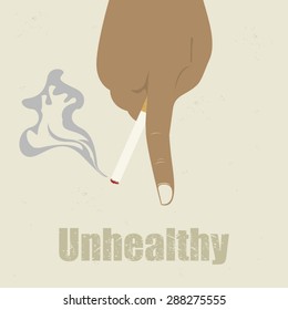 Cigarette,smoking unhealthy vector background
