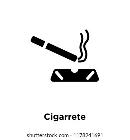 Cigarrete icon vector isolated on white background, logo concept of Cigarrete sign on transparent background, filled black symbol