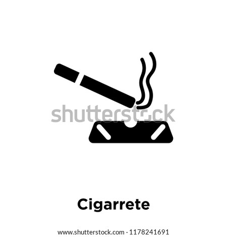 Cigarrete icon vector isolated on white background, logo concept of Cigarrete sign on transparent background, filled black symbol