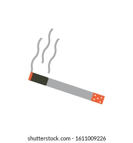 Cigarrete with smokedesign, Tobacco nicotine smoke addiction health habit bag stop and toxic theme Vector illustration