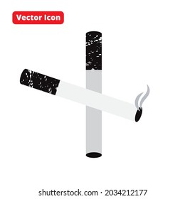 cigarrete vector icon black isolated
