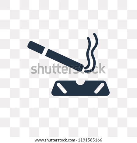 Cigarrete vector icon isolated on transparent background, Cigarrete transparency concept can be used web and mobile
