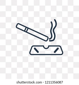 Cigarrete vector outline icon isolated on transparent background, high quality linear Cigarrete transparency concept can be used web and mobile