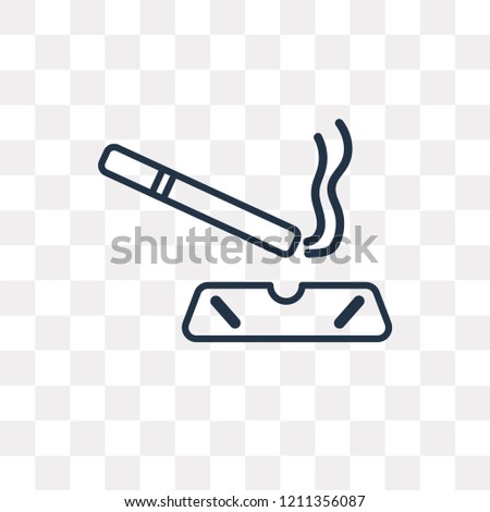 Cigarrete vector outline icon isolated on transparent background, high quality linear Cigarrete transparency concept can be used web and mobile