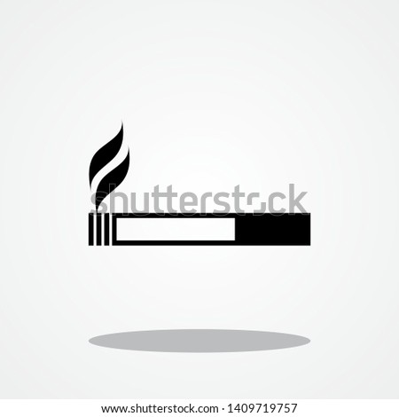 Cigarrette Icon with Gray Shadow