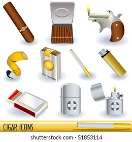 Cigars, cigarettes and cigarette lighters