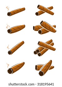 Cigars set. Vector