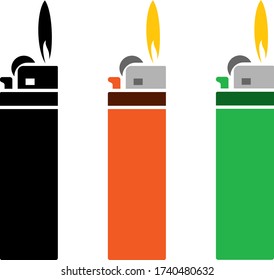 cigratte Lighter Icon, liquid  lighter  Vector Illustration