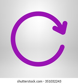 Ciircular arrow sign vector icon.