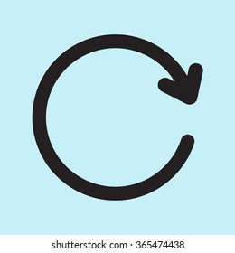 Ciircular arrow sign vector icon.