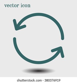 Ciircular arrow sign vector icon.