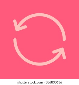 Ciircular arrow sign vector icon.