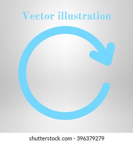 Ciircular arrow sign vector icon.
