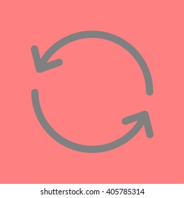 Ciircular arrow sign vector icon.