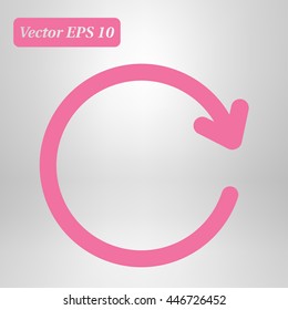 Ciircular arrow sign vector icon.