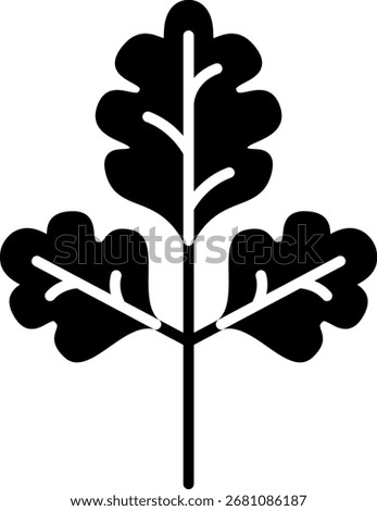 Cilantro Leaf Icon - Fresh Herb Vector Illustration