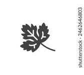 Cilantro leaf vector icon. filled flat sign for mobile concept and web design. Cilantro leaves glyph icon. Symbol, logo illustration. Vector graphics