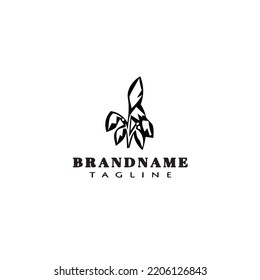 cilantro logo cartoon icon design template black modern isolated vector concept