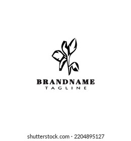 cilantro logo concept icon design template black modern isolated vector illustration