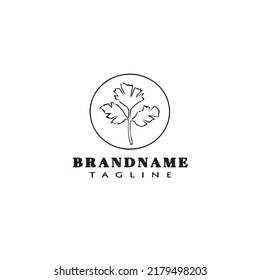 cilantro logo icon design template black modern isolated illustration