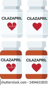 Cilazapril molecule used to treat hypertension, heart failure and heart attacks.