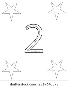 cildreain coloring paje of number