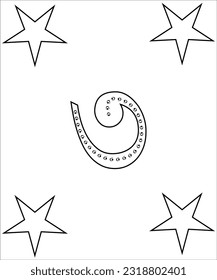 Cildreen coloring paje of bangla number