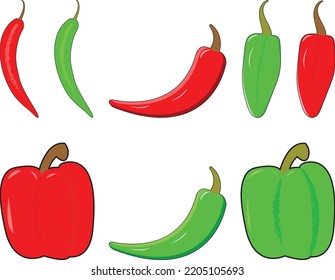 Cili Gambar Pepper Vector icon