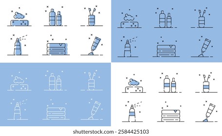 Cillection of six icons. Batroom's icons