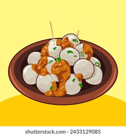 Cilok Vector Indonesian Traditional Food