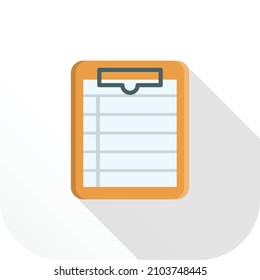 cilpboard Vector illustration on a transparent background.Premium quality symmbols.Vector line flat icon for concept and graphic design.
