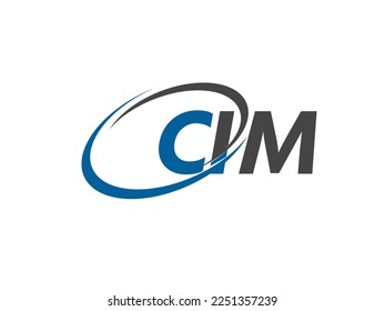 Carta CIM creativo diseño elegante del logo de swoosh